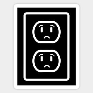 Sad Electrical Outlet Magnet